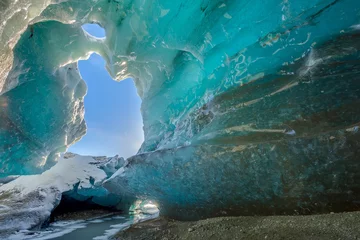 Crédence de cuisine en verre imprimé Glaciers Grottes de glace en Islande