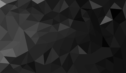Black abstract geometric triangular polygon style illustration graphic background - obrazy, fototapety, plakaty