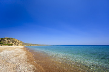 Beautiful beach in Kythera island, Greece.