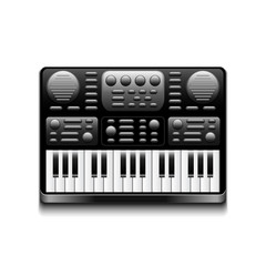 Obraz premium Synthesizer isolated on white vector