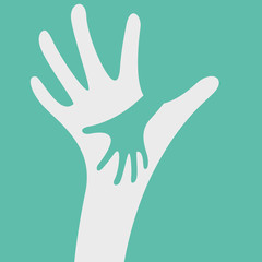 hand made label in line art trendy style