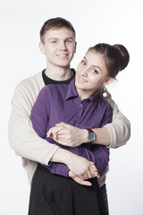 woman and man standing together