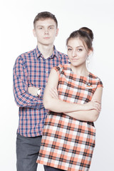 woman and man with crossed hands