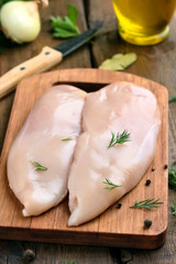 Raw chicken breast