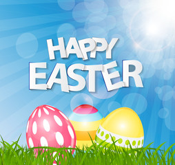 Happy Easter Spring Background Illustration