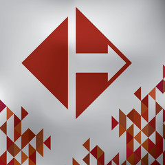 Abstract polygonal business red background
