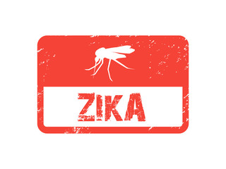 Mosquito Zika Virus Rubber Stamp - 102077726