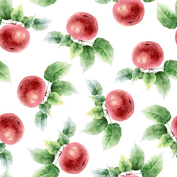 Seamless pattern  with apples