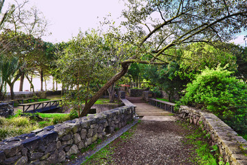 Beautiful view of Lisbon's Nations park