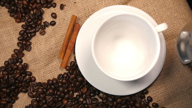 Pouring Coffee into Cup