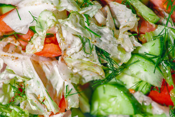 Fresh mixed vegetables macro shot