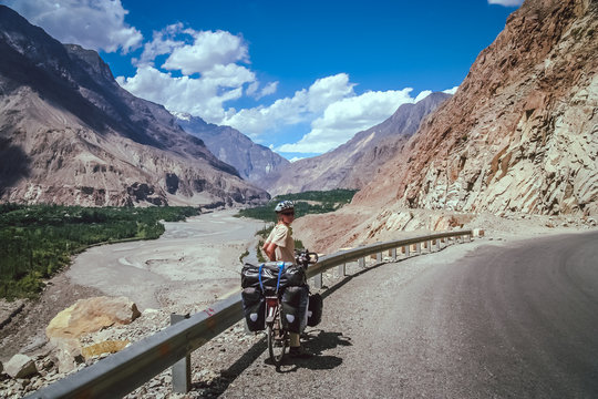 Cycling on Karakorum Highway