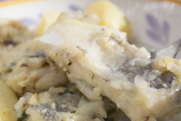 salted codfish with potatoes