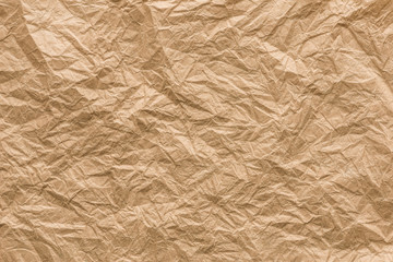 background and texture of brown Wrinkled paper