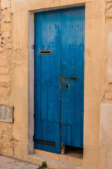 Alte Holz Tür Blau Dorf Haus Mediterran