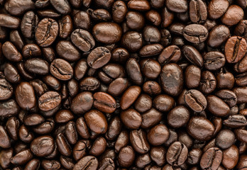 background of brown coffee beans