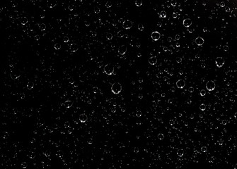 Drops of water on a dark background