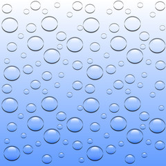 Transparent water drop. Isolated vector illustration