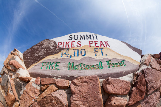 ​PIKES PEAK, COLORADO - AUGUST 26: Views of the Pikes Peak sig