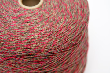 Hank colored thread closeup