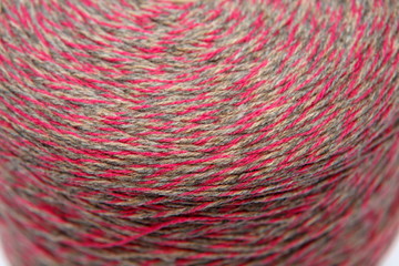 Hank colored thread closeup