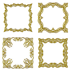 Golden ornamental background or frame collection