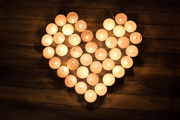 Valentines Day Composition The heart On Fire: Heart is shaped wi