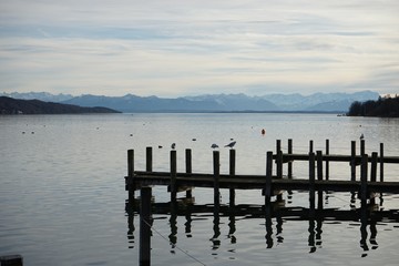 Starnberger See im Winter 