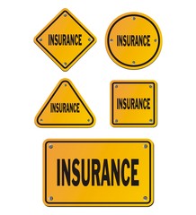 insurance yellow signs