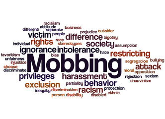 Mobbing, word cloud concept 8