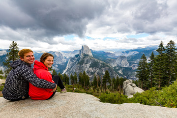Fototapeta na wymiar Half Dome in Yosemite National Park, California