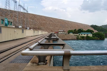 Papier Peint photo Barrage The Dam. / The modern dam in Africa.