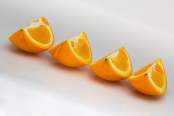 orange  on a white background