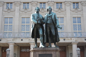 Goethe und Schiller in Weimar