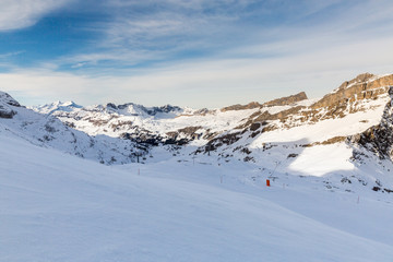 Fototapeta na wymiar Views from the ski resort Engelberg, Switzerland