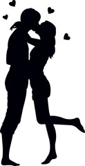 kissing couple