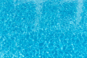 Blue ripped water in swimming pool