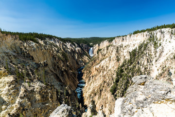 Lower Yellowstone Falls in the Yellowstone National Park, USA