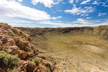 View of the Meteor Crater, Flagstaff, Arizona