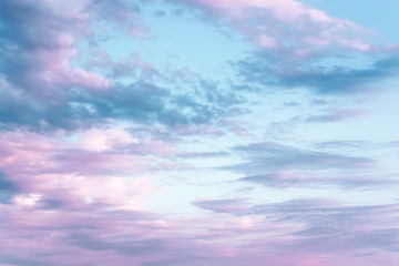 White clouds in blue sky