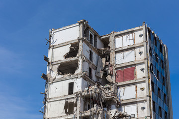 Demolished house before reconstruction