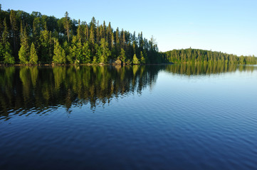 Réflexions sur un lac sauvage