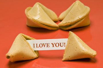 Chinese Fortune Cookie With I Love You Inside