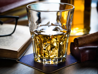 Whiskey on the rocks and scholar books