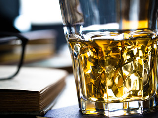 Whiskey on the rocks and scholar books