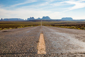 Road near Monument Valley in Utah