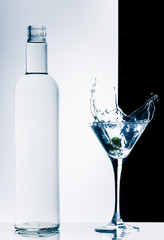 contemporary cocktail with splashes