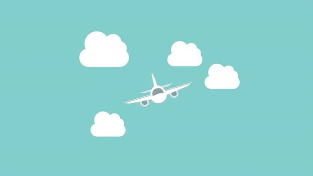 Airplane icon design, Video Animation 