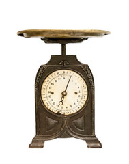 old weighing scales isolated