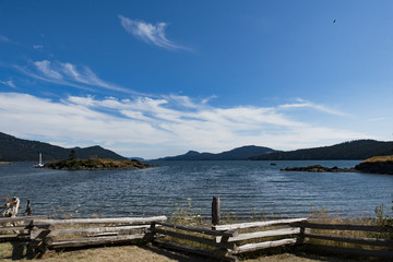 Fototapeta na wymiar Eastsound Waterfront Park View on Orcas Island, Washington State